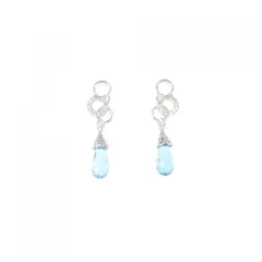 K18WG ブルートパーズ ピアス