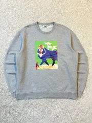 2XL THE NORTH FACE ホワイトレーベル ビックプリンティング スウェット グレー