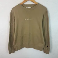 Champion チャンピオン スウェット ロゴ刺繍 ベージュ Lサイズ メンズ 古着 ストリート スポーツMIX
