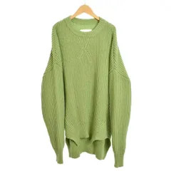 ジルサンダー JIL SANDER 23SS クルーネック ニット セーター 長袖 46 緑 グリーン J22GP0113