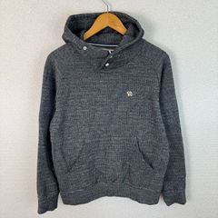 Arnold Palmer アーノルドパーマー ニット パーカー 胸ロゴ グレー 2サイズ 古着 レトロ シンプル