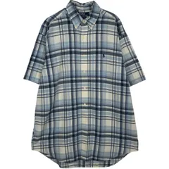 古着 ラルフローレン Ralph Lauren BLAKE 半袖 ボタンダウン チェックシャツ メンズL相当/eaa617282
