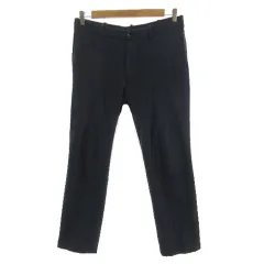 タケオキクチ TAKEO KIKUCHI パンツ スラックス スリム ストレッチ 起毛 コットン混 ネイビー系 紺系 4