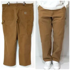 極太 美フェード Carhartt カーハート ヘビーダック シングルニー ペインターパンツ W38L30 BRN ブラウン 茶色 Relaxed Fit BN3279-M リラックスフィット ワークパンツ 厚手 肉厚 ワイドバギー US企画p26023495