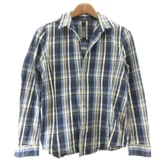 ダブルジェイケイ wjk シャツ ジャケット 長袖 チェック 青 ブルー アイボリー ■ECT