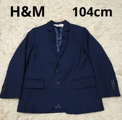 H＆M キッズ フォーマル ブレザー ジャケット ネイビーブルー 男の子 子供 ボーイズ 100 卒園式 入園式 上のみ 長袖