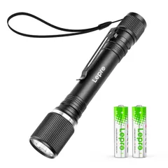 【人気商品】LED 懐中電灯 小型 携帯便利 作業 防災 Lepro ライト ハンディライト 2本単三電池対応 電池付属 家庭用 防犯 アウトドア キャンプ 防災 非常用