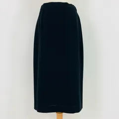 日本製古着 ポリエステル100% 濃紺ロングスカート 13号 上品なAライン フォーマル対応 #K023-38