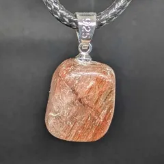 ペンダント トップ 天然石  赤茶 ハンドメイド