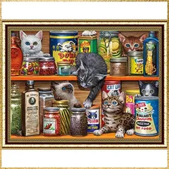 ☆彡送料無料でお届け☆彡 ダイヤモンドアート AN-diaart キット スクエアビーズ 四角ビーズアート A3 樹脂 レジン ハンドメイド DIY ビーズ 可愛い 本 猫 AM-245