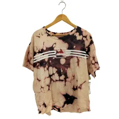 アディダス adidas ブリーチ加工 クルーネックTシャツ メンズ 表記無 