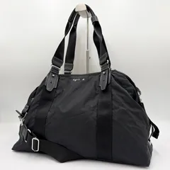 ✨良品✨ アニエスベー ボヤージュ ボストンバッグ トート 軽量 ナイロン レザー