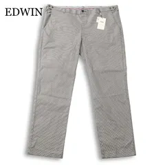 【新品 未使用】 EDWIN エドウィン K00503 通年★ 千鳥柄 テーパード トラウザー パンツ Sz.46 メンズ 大きいサイズ 特大