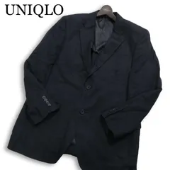 UNIQLO ユニクロ 春夏 背抜き 麻 プレミアム フレンチ リネン100％★ テーラード ジャケット Sz.XL メンズ 黒 大きいサイズ