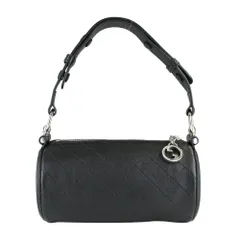 GUCCI グッチ 760170 レザー ブラック ブロンディ ミニ ショルダーバッグ 円筒型 ハンドバッグ シルバー金具 レディース【中古】