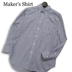 Maker's Shirt メーカーズシャツ 鎌倉 通年★ 長袖 ギンガム チェック ボタンダウン シャツ Sz.39-83 メンズ 日本製