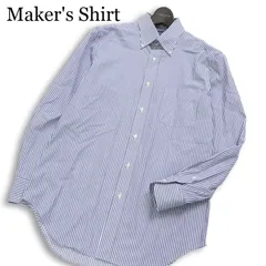 Maker's Shirt メーカーズシャツ 鎌倉 通年★ 長袖 ボタンダウン ストライプ シャツ Sz.39-83 ストライプ メンズ 日本製
