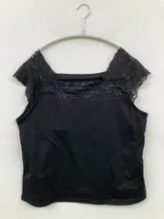 タンクトップ ブラック 無地 レース カップなし