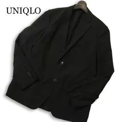 UNIQLO ユニクロ 通年 感動ジャケット★ アンコン テーラード ジャケット Sz.L メンズ 黒