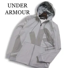 UNDER ARMOUR アンダーアーマー 裏起毛★ パーカー ジップアップ フーディー  Sz.LG メンズ 灰 グレー トレーニング