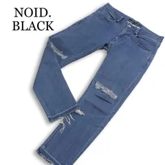 NOID. BLACK ノーアイディー 通年 ダメージ加工★ カットオフ ストレッチ スキニー デニム パンツ ジーンズ Sz.1 メンズのサムネイル