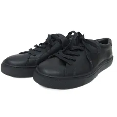 ローカット レザースニーカー 39 黒 ブラック IBO86