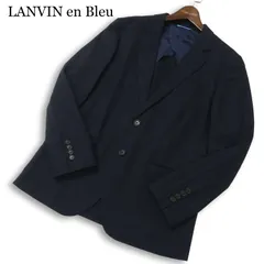 LANVIN en Bleu ランバン オン ブルー 通年 背抜き★ チェック テーラード ジャケット Sz.42 メンズ ネイビー