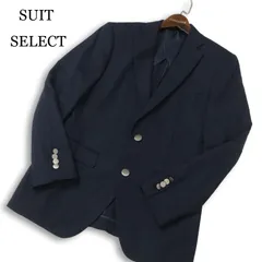 SUIT SELECT スーツセレクト 春夏 背抜き ウール 銀ボタン★ テーラード ジャケット ブレザー Sz.Y5 メンズ ネイビー 紺ブレ
