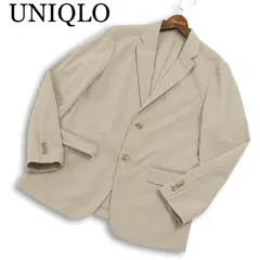 23SS★ UNIQLO ユニクロ 通年 感動ジャケット★ コットンライク 2B アンコン テーラード ジャケット Sz.M メンズ ベージュ