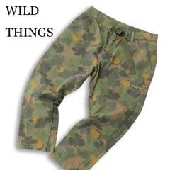 WILD THINGS ワイルドシングス リーフ★ カモフラ 迷彩 総柄 クライミング アンクル パンツ Sz.S メンズ