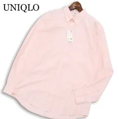 【新品 未使用】 UNIQLO ユニクロ 通年★ 長袖 ブロード ギンガム チェック ボタンダウン シャツ Sz.L メンズ