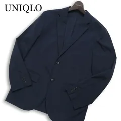 UNIQLO ユニクロ 春夏 SLIM FIT 感動ジャケット★ アンコン テーラード ジャケット Sz.M メンズ 紺 ネイビー