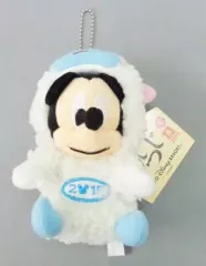 【中古】ぬいぐるみ ミッキー(ひつじの着ぐるみ) ぬいぐるみバッジ 「ディズニー」 東京ディズニーリゾート限定 2015年ニューイヤーグッズ