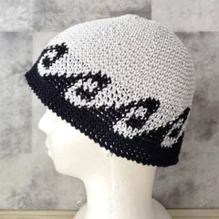 クロシェハット　ビーニー　手編み　コットン　バケットハット　クロシェ帽子　ニット帽　　かぎ針編み　クラッシャーハット