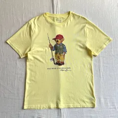 美品　希少サイズ　トルコ製　archive　POLO RALPH LAUREN　ポロラルフローレン　ポロベア　釣りベア　ブランドロゴ　ビッグプリント　半袖コットンTシャツ　カットソー　Bristol Yellow(017)　イエロー　L/G　アメカジC-BOY