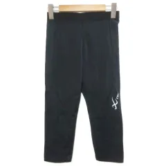 ワコール CW-X 美品 スポーツタイツ HXO-497 セミロング 7分丈 ストレッチ M 黒 ブラック 紐欠損 /X