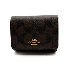 【新品✨】COACH y2k signature canvas small tryfold wallet コーチ シグネチャーキャンバススモールトライフォールドウォレット 三つ折財布 型番7331