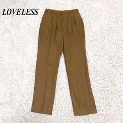 【美品】LOVELESS 34 ハイウエスト センタープレス スラックスパンツ