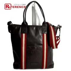 BALLY バリー ショルダーバッグ ロゴ ストライプ レザー ブラウン