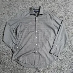 ポロラルフローレン グレンチェック グレー カジュアル シャツ M 100