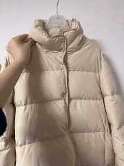 ナイスクラップ クリーム色 ショートダウン L (66)