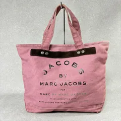 マークバイマークジェイコブス トートバック チャック付き ロゴ ピンク