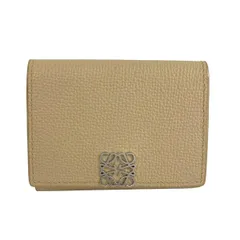 LOEWE(ロエベ) 3つ折り財布 アナグラム トライフォールド ウォレット ベージュ