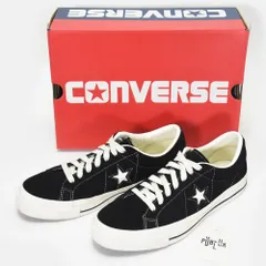 美品 CONVERSE コンバース ONE STAR SUEDE ワンスター スエード メンズ 27cm ブラック ホワイト 黒 白 35200860