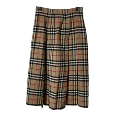 【美品】Burberrys バーバリーズ ロングプリーツスカート ノバチェック ベージュ サイズ11AR【Z1801】