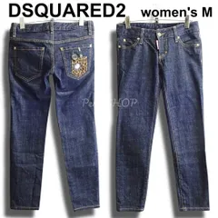 DSQUARED2　ディースクエアード　スキニーデニム　W72cm　ストレッチ　ダークインディゴ　アンクル丈　良品　イタリア製　レディース