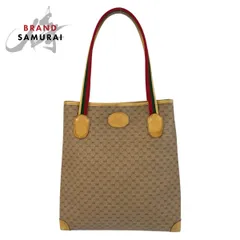 GUCCI グッチ ヴィンテージ マイクロGG シェリーライン オールドグッチ ベージュトートバッグ ショルダーバッグ メンズ 505025【中古】