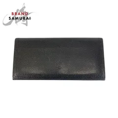 美品 YVES SAINT LAURENT イヴ サンローラン ヴィンテージ YSL ブラック 黒 レザー 長財布 札入れ メンズ 600568【中古】