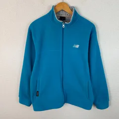 New Balance ニューバランス フリースジャケット フルジップ ライトブルー Lサイズ メンズ 古着 ストリート スポーツMIX