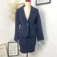 新品 未使用 レディース スーツ ネイビー 美ライン 洗える ストレッチ テーラードジャケット　 タイトスカート　セットアップ　フォーマル 　ビジネス 　オフィス 通勤 就活 面接 冠婚葬祭 入学式 卒業式 上品 　きれいめ 無地 長袖　 美シルエット 女性用